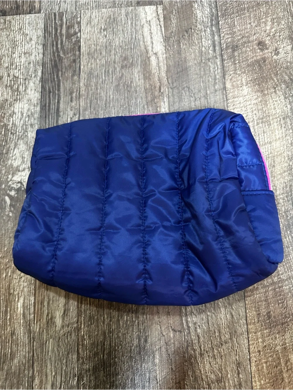 StriVectin Quilted Navy Cosmetic Pouch with Pink Accent